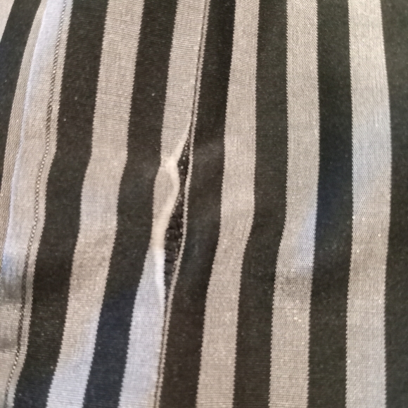 Vintage Cote De France Silk  Shirt Black Stripes Long Sleeve  M - Picture 13 of 15